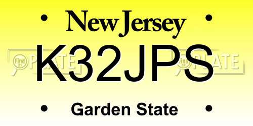 K32JPS New Jersey License Plate