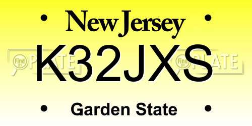 K32JXS New Jersey License Plate