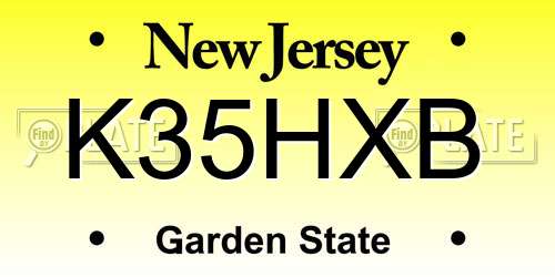 K35HXB New Jersey License Plate