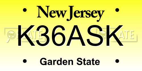 K36ASK New Jersey License Plate