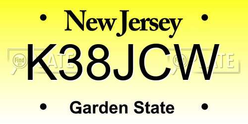 K38JCW New Jersey License Plate