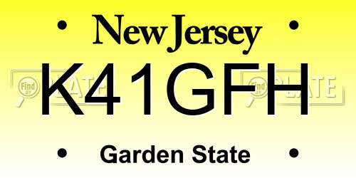 K41GFH New Jersey License Plate