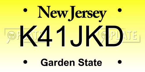 K41JKD New Jersey License Plate