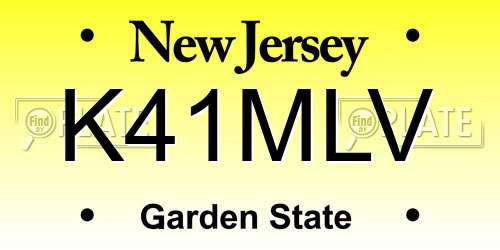 K41MLV New Jersey License Plate