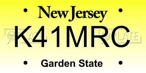 K41MRC New Jersey License Plate