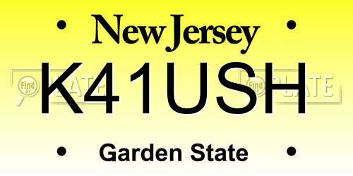 K41USH New Jersey License Plate