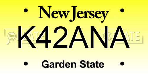 K42ANA New Jersey License Plate