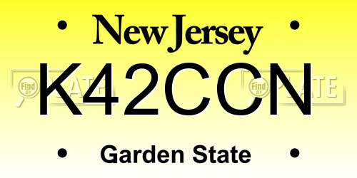 K42CCN New Jersey License Plate