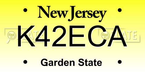 K42ECA New Jersey License Plate