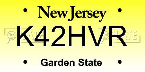 K42HVR New Jersey License Plate