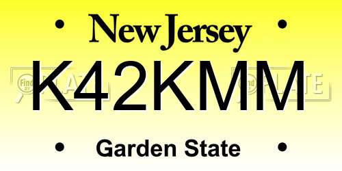 K42KMM New Jersey License Plate