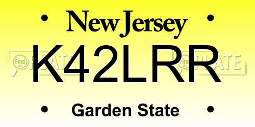 K42LRR New Jersey License Plate