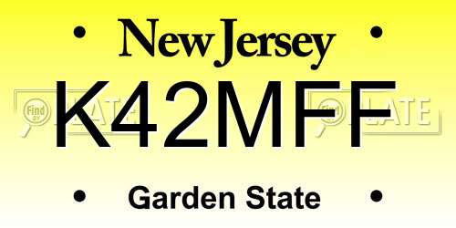 K42MFF New Jersey License Plate