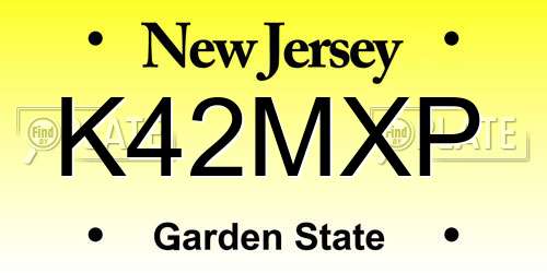 K42MXP New Jersey License Plate