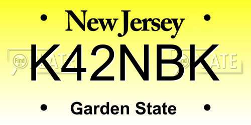 K42NBK New Jersey License Plate