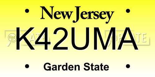 K42UMA New Jersey License Plate