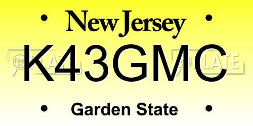 K43GMC New Jersey License Plate