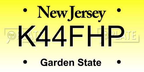 K44FHP New Jersey License Plate