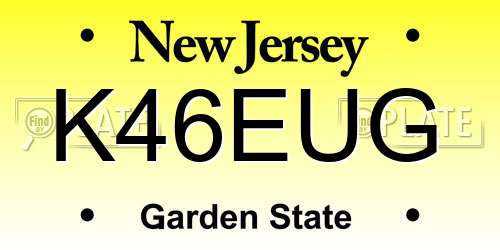 K46EUG New Jersey License Plate