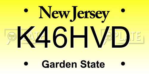K46HVD New Jersey License Plate