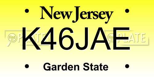K46JAE New Jersey License Plate