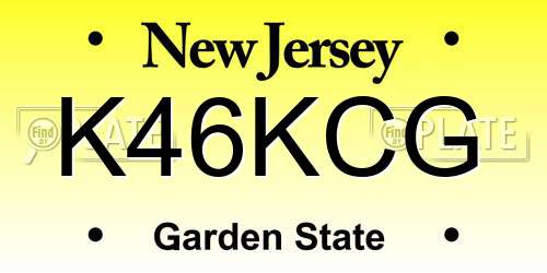 K46KCG New Jersey License Plate