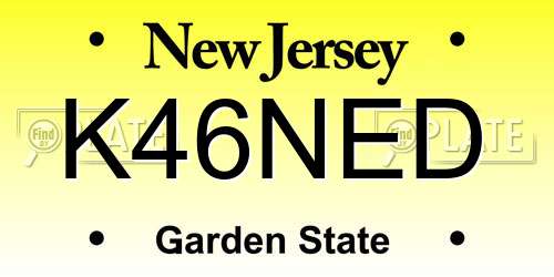 K46NED New Jersey License Plate