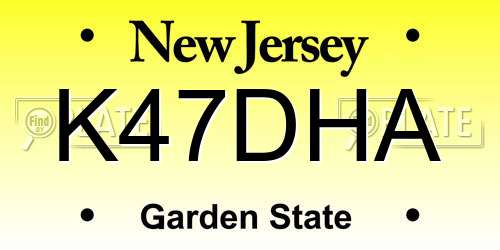K47DHA New Jersey License Plate