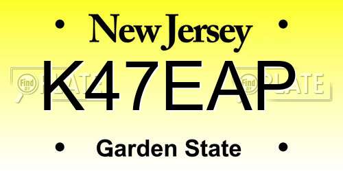 K47EAP New Jersey License Plate