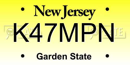 K47MPN New Jersey License Plate