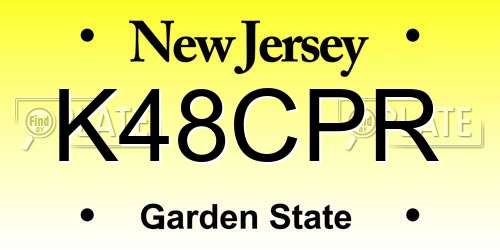K48CPR New Jersey License Plate