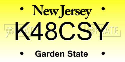 K48CSY New Jersey License Plate