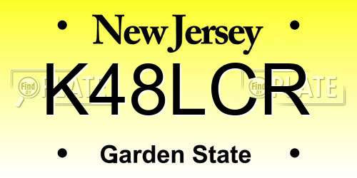 K48LCR New Jersey License Plate