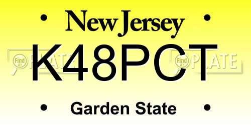 K48PCT New Jersey License Plate