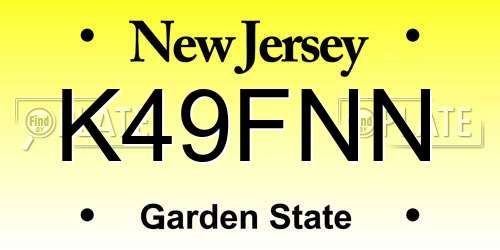 K49FNN New Jersey License Plate