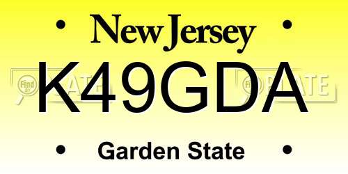 K49GDA New Jersey License Plate