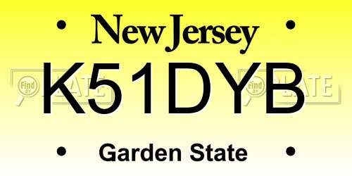 K51DYB New Jersey License Plate