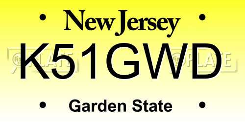 K51GWD New Jersey License Plate
