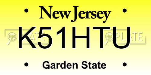 K51HTU New Jersey License Plate