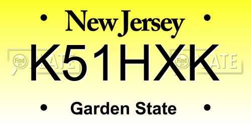 K51HXK New Jersey License Plate