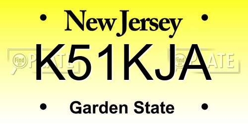 K51KJA New Jersey License Plate