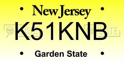 K51KNB New Jersey License Plate
