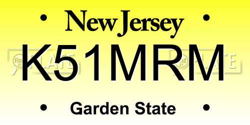 K51MRM New Jersey License Plate