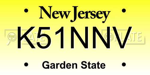 K51NNV New Jersey License Plate