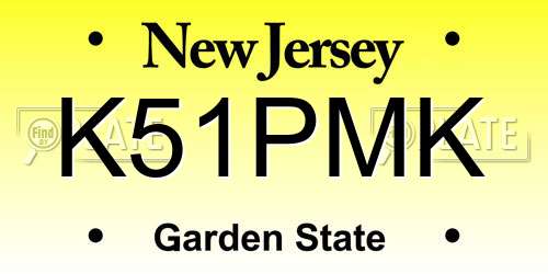 K51PMK New Jersey License Plate