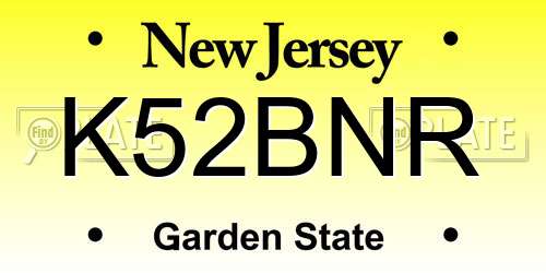 K52BNR New Jersey License Plate