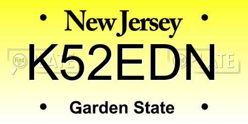 K52EDN New Jersey License Plate