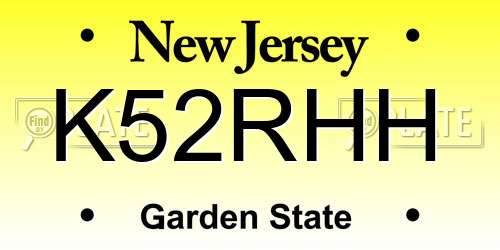K52RHH New Jersey License Plate
