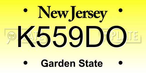 K559DO New Jersey License Plate