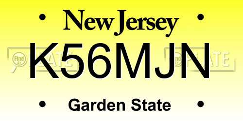 K56MJN New Jersey License Plate
